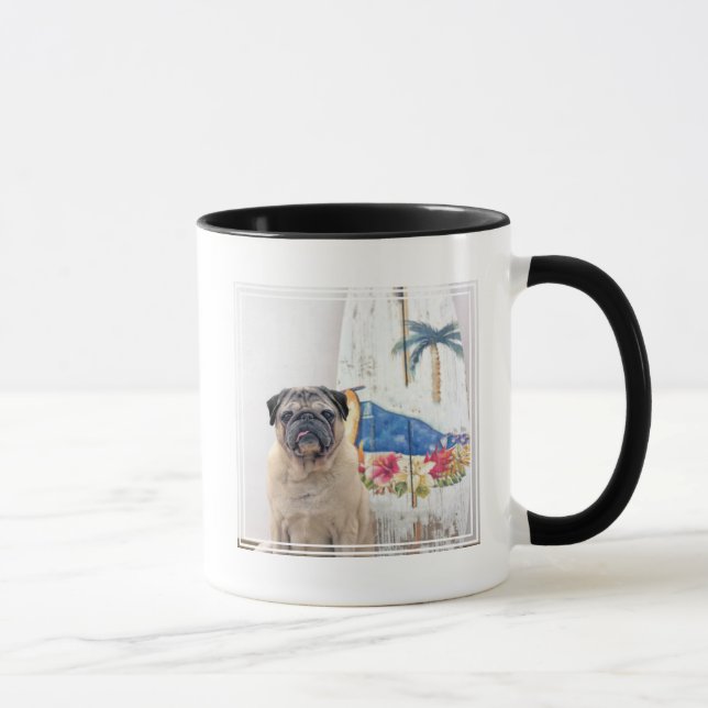 Caneca Surf Pug (Direita)