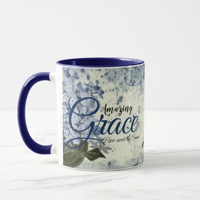 Caneca Surpreendente Hídrangea azul de Grace (Esquerda)