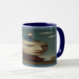 Caneca Surreal Mechanical Head Dream Art Mug