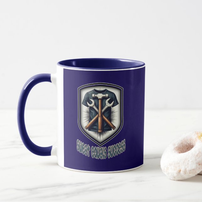 Caneca Sweat Equals Success Worker Design (Com Donut)