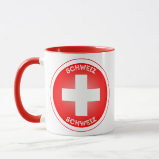 Caneca Swiss Cross Schweiz Circle Shape 