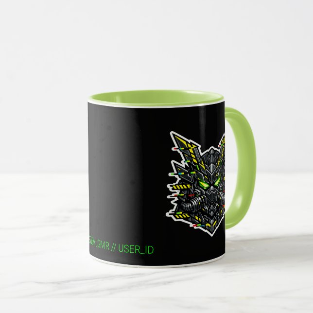 Caneca SYSTEM GMR Glitch Samurai Cyberpunk (Frente Esquerda)