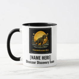 Caneca T=Rex Dinossauro Pré-Histórico Lua