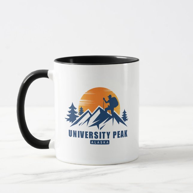Caneca T-Shirt do Pico de Pico da Universidade Retro (Esquerda)