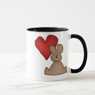 Caneca T-shirt e presentes do coelho do amor