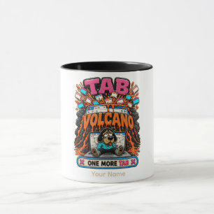Caneca Tab Vulcão Mais uma Aba Café Divertido Personaliza