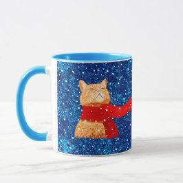 Caneca Tabby ama neve