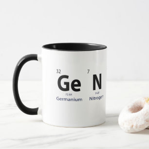 Caneca Tabela Periódica 'Gênio' Humor Científico Educativ