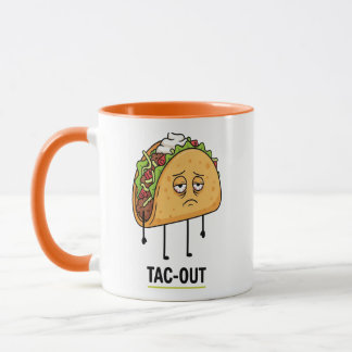 Caneca Tac-Out Humor – Piada de Taco Exausto Engraçada