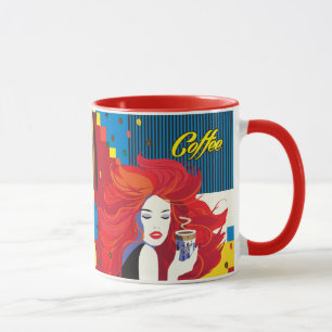 Caneca Taça Café Linda Moça POP-ART Trendência