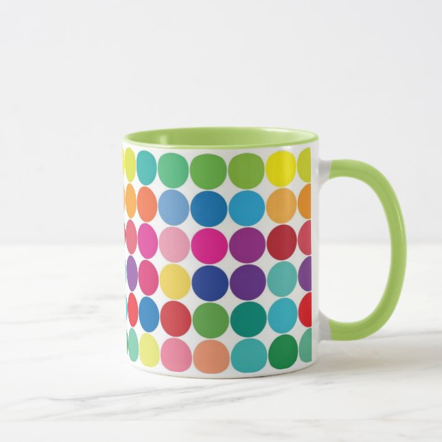 Caneca Taça Colorida de Bolinhas Personalizar Mug (Direita)