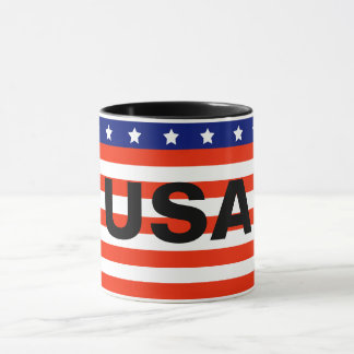 Caneca Taça com bandeira americana