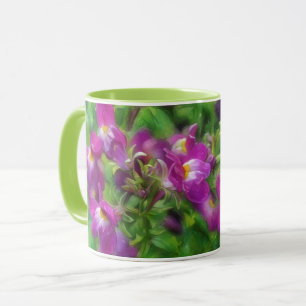 Caneca Taça de Abóbora-de-Arte do Jardim das Flores Rosa