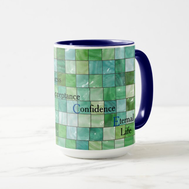 Caneca Taça de Grace Green - Azulejos Pattern Mug (Frente Esquerda)