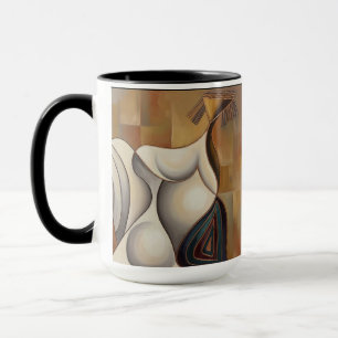 Caneca taça surrealista Mulher em Rodas