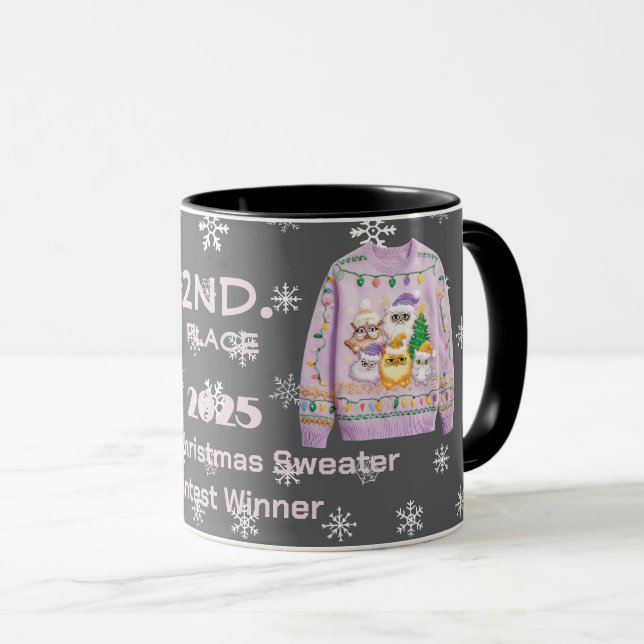 Caneca Tacky Christmas Sweater 2nd. Place Contest Winner  (Frente Esquerda)