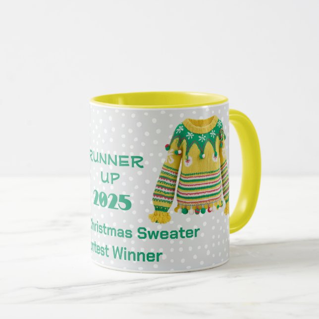 Caneca Tacky Christmas Sweater RUNNER UP Contest Winner  (Frente Esquerda)
