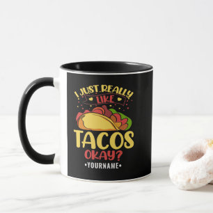 Caneca Taco Engraçado Dizendo Que Eu Gosto Muito De Tacos