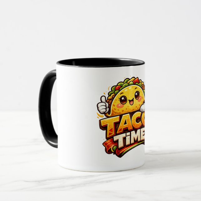 Caneca Taco Time - Fiasco da Festa - Amantes de Comida (Frente Esquerda)