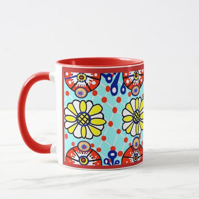 Caneca Talavera Mug - Cinco de Mayo - Flores (Esquerda)