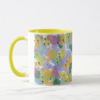 Caneca Tampão Abstrato de abertura de cores - Tela artíst