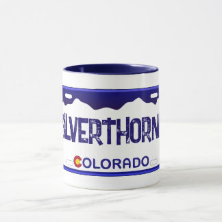 Caneca Tampão azul de matrícula do Silvestorne Colorado