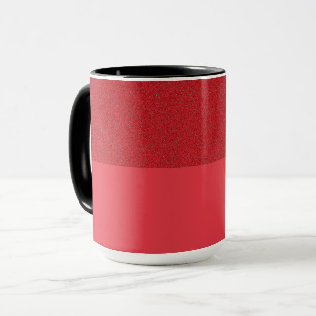 Caneca Tampão Cerâmico Vermelho De Dois Tons Personalizad (Frente Esquerda)