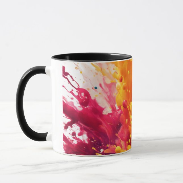 Caneca Tampão de abertura de Abstrato vibrante (Esquerda)