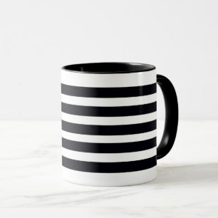 Caneca Tampão de café preto e branco moderno