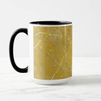 Caneca Tampão de efeito Dourado marmoreado