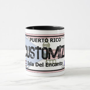 Caneca Tampão de placa de licença personalizável em Porto