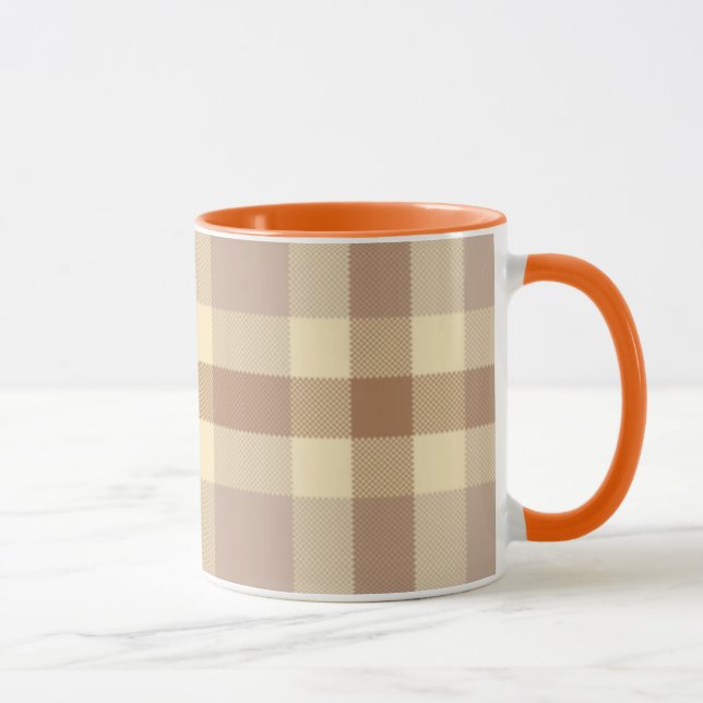 Caneca Tan E Cream Tartan (Direita)