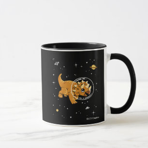 Caneca Tan Triceratops Dinos No Espaço