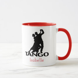 Caneca Tango Dancers Ballroom Silhouette Personalizado