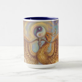 Caneca Tapeçaria Espiritual de Parede Fênix Equilíbrio