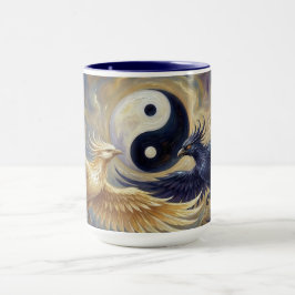 Caneca Tapeçaria Espiritual de Parede Fênix Equilíbrio