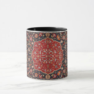 Caneca Tapete Persa Antigo Turco Vintage Desgastado