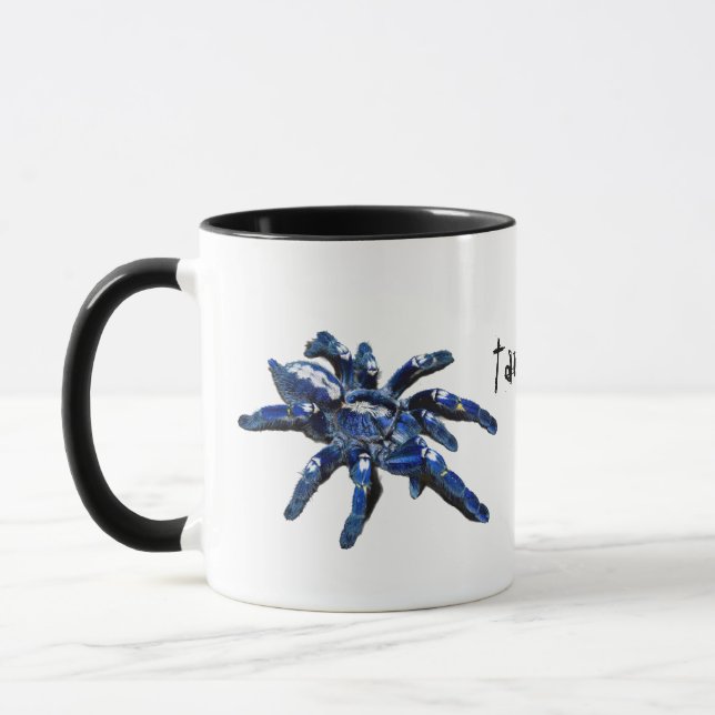 Caneca Tarantula, tarantul-mania, grande aranha azul (Esquerda)