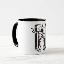 Caneca Tarot Alta Sacerdotisa Fumo de Maconha Ocultismo