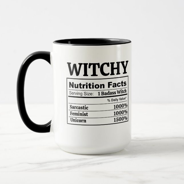 Caneca Tarot de Astrologia de Bruxa Feminista Personalizá (Esquerda)