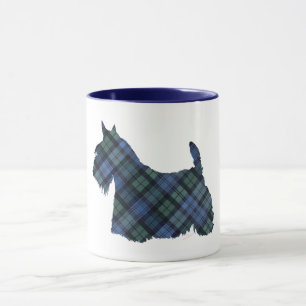 Caneca Tartan Black Watch Terrier Escocês