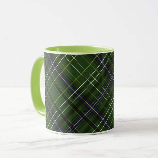 Caneca Tartan em verde (Frente Esquerda)
