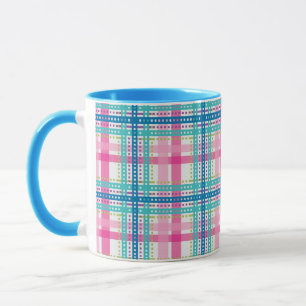 Caneca Tartan, teste padrão da xadrez