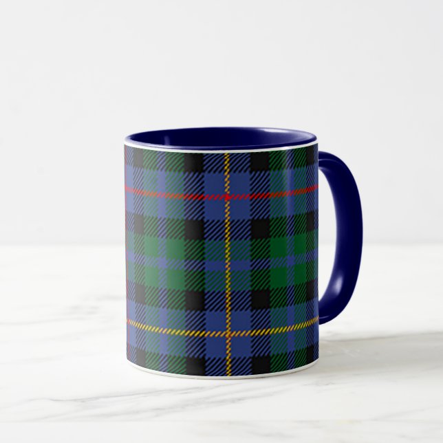Caneca Tartan Verde Azul (Frente Esquerda)