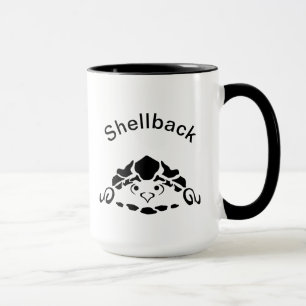 Caneca Tartaruga Assustada Escondendo-se em seu Shell