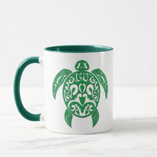 Caneca Tartaruga de mar polinésia verde