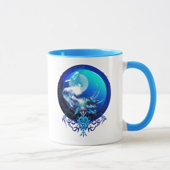 CANECA TARTARUGA MARINHA CORRIDA LUA AZUL (Direita)
