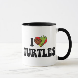 Caneca Tartarugas Coração que Eu Amo