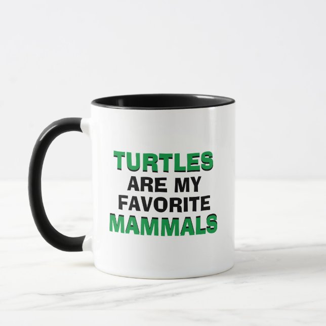 Caneca Tartarugas Mamíferos Café Queijo Biologia Piada En (Esquerda)