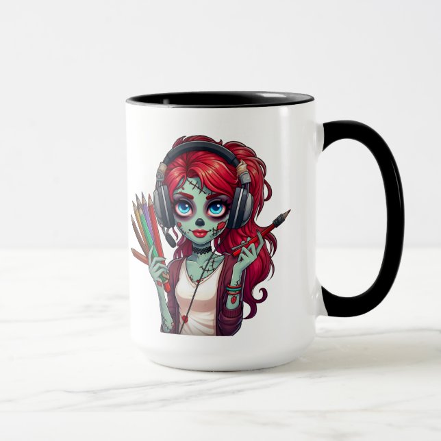 Caneca Tasse à café | J'aime mon Akashic | Zombie Elodie (Direita)